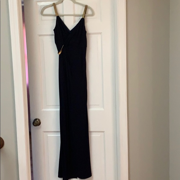 NWOT David Meister navy jersey empire waist gown - Picture 7 of 8